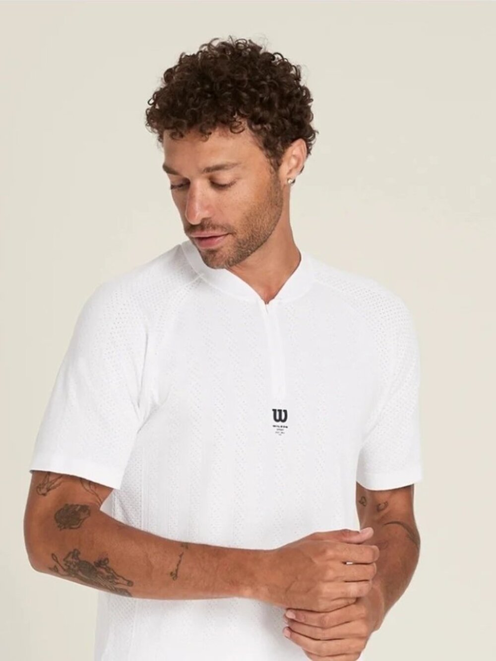 Wilson Game point Seamless Men's White Polo Shirt